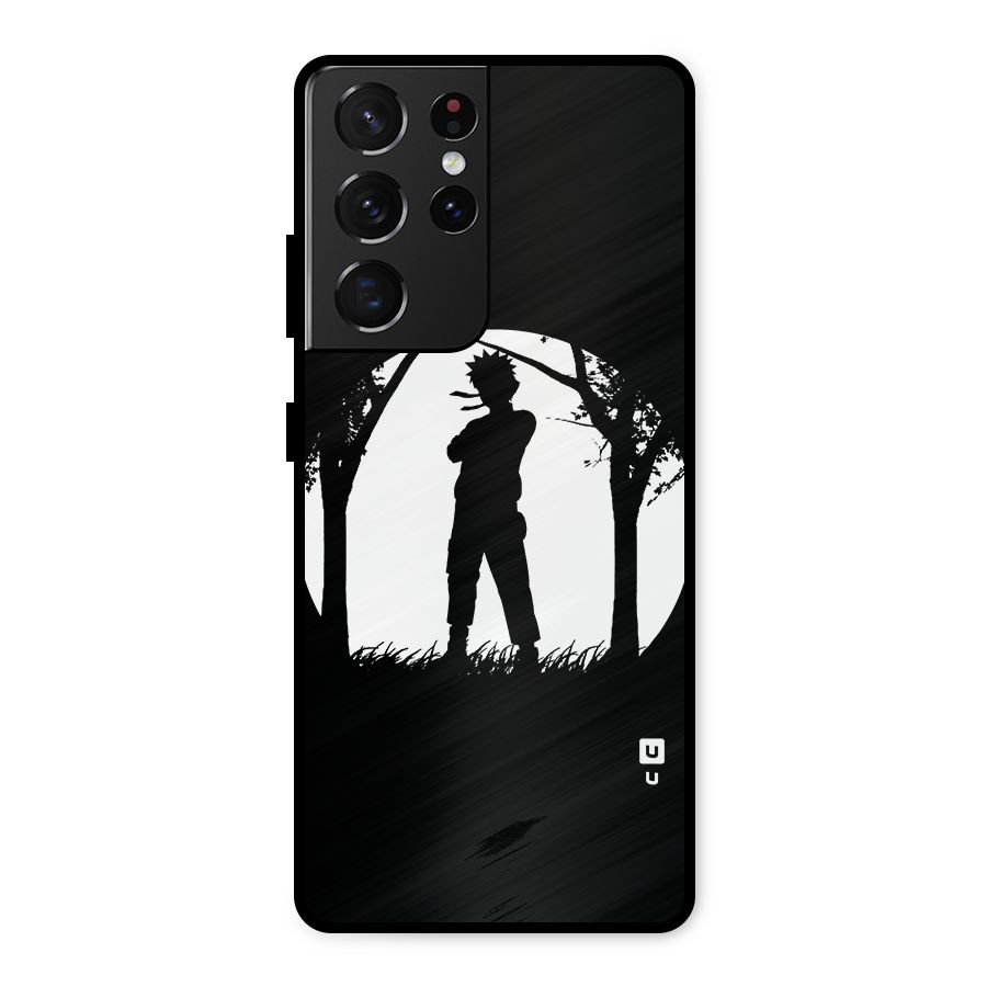 Naruto Silhouette Metal Back Case for Galaxy S21 Ultra 5G