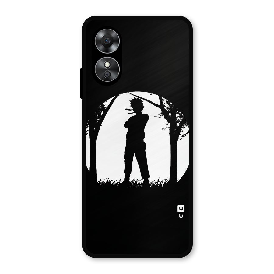 Naruto Silhouette Metal Back Case for Oppo A17