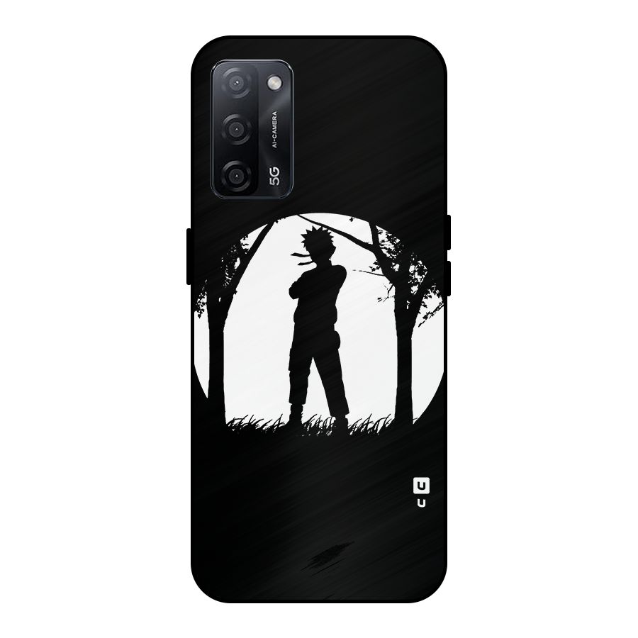 Naruto Silhouette Metal Back Case for Oppo A53s 5G