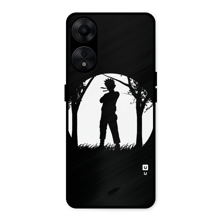 Naruto Silhouette Metal Back Case for Oppo A78 5G