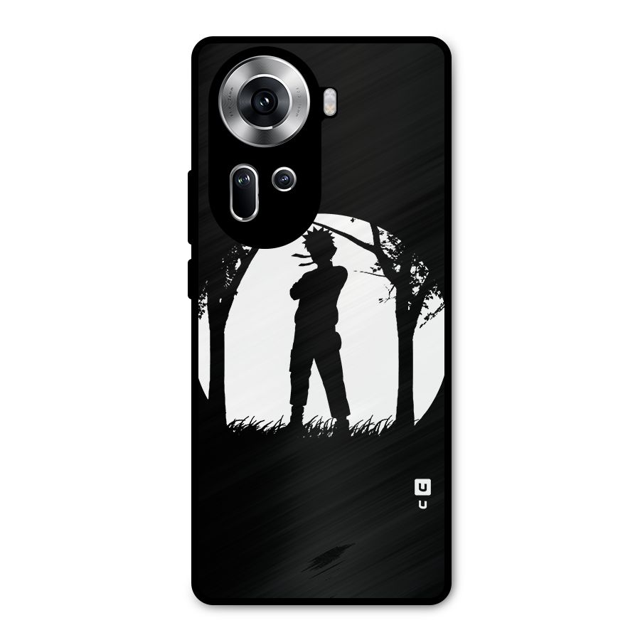 Naruto Silhouette Metal Back Case for Oppo Reno11 5G