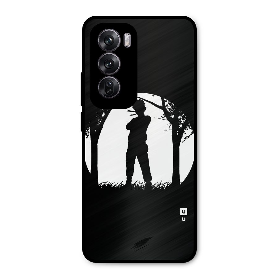 Naruto Silhouette Metal Back Case for Oppo Reno12 Pro