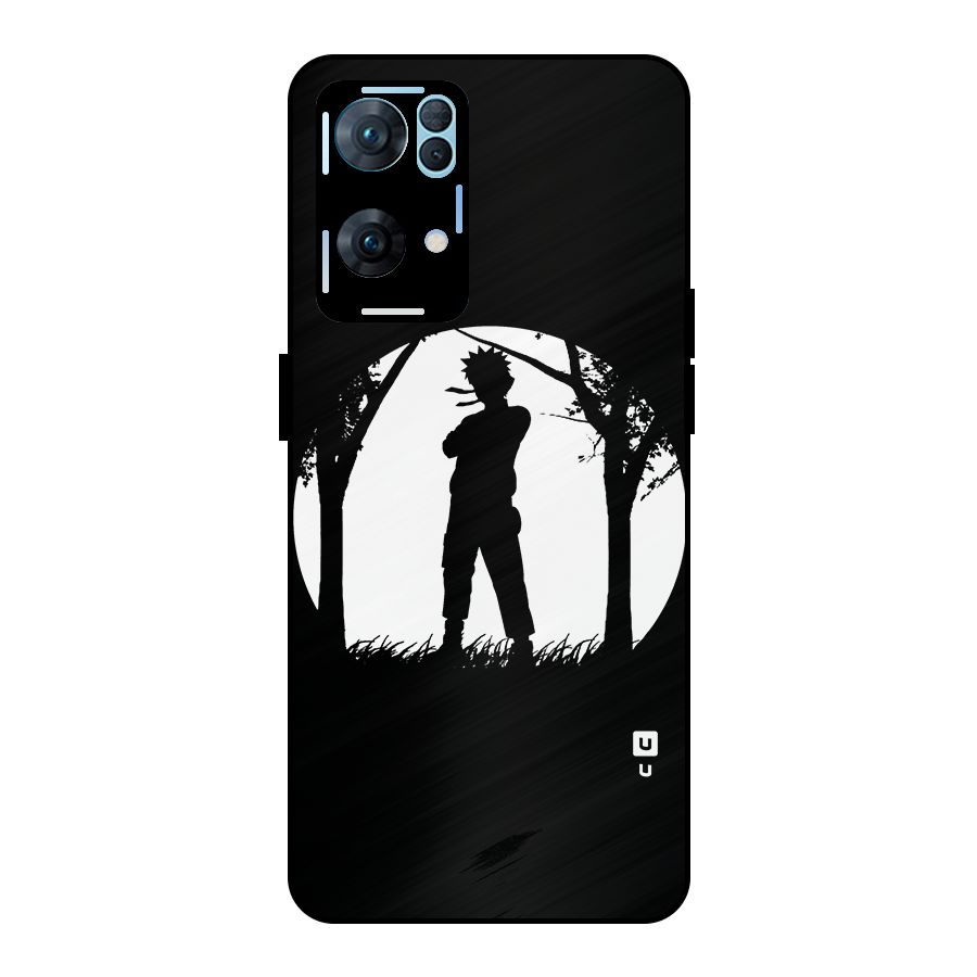 Naruto Silhouette Metal Back Case for Oppo Reno7 Pro 5G