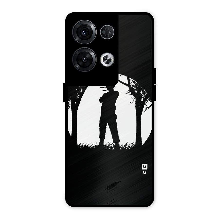 Naruto Silhouette Metal Back Case for Oppo Reno8 Pro 5G