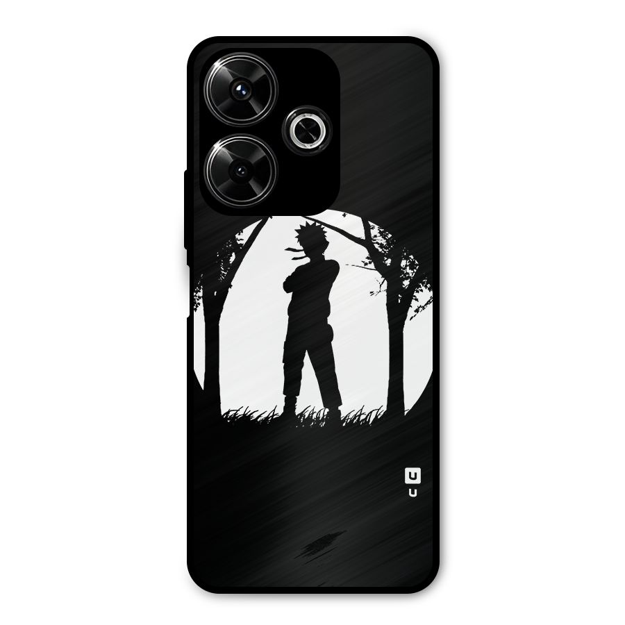 Naruto Silhouette Metal Back Case for Poco M6 Plus
