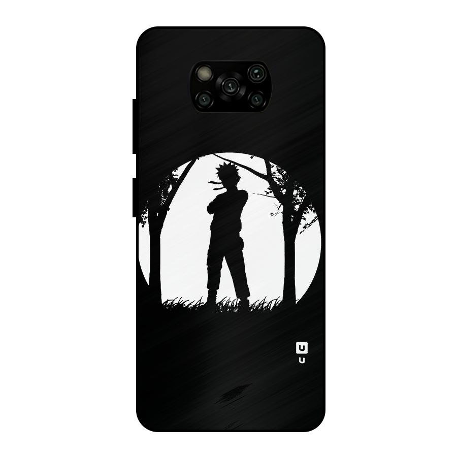 Naruto Silhouette Metal Back Case for Poco X3