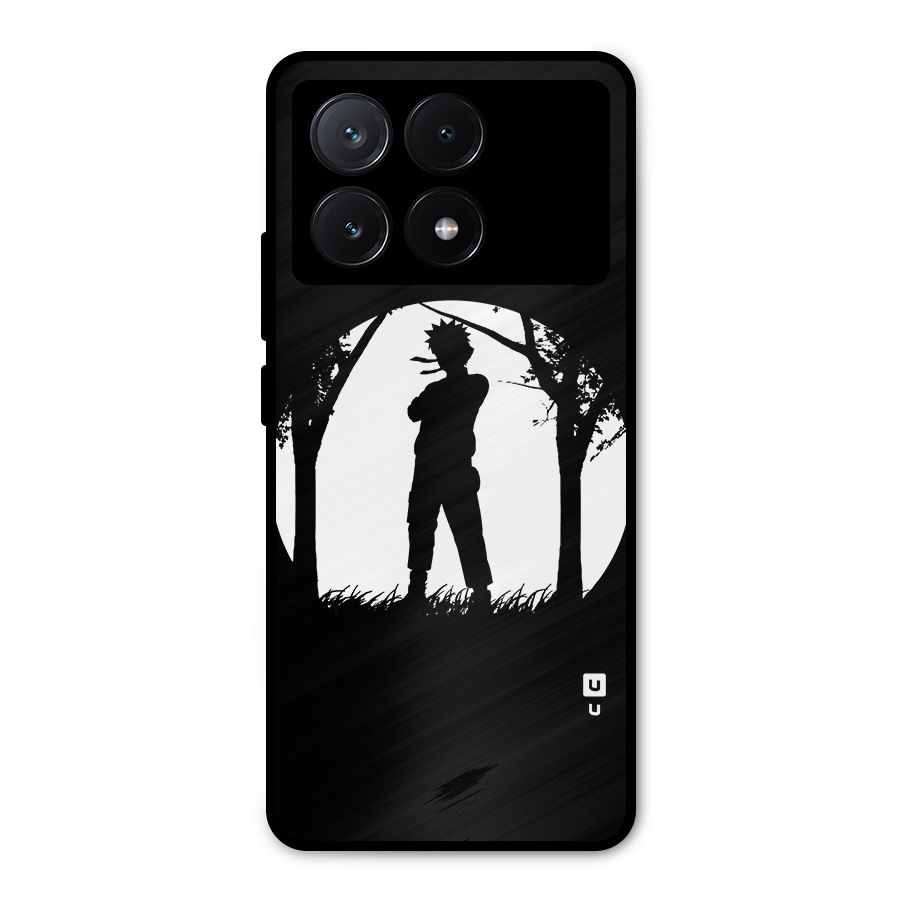 Naruto Silhouette Metal Back Case for Poco X6 Pro