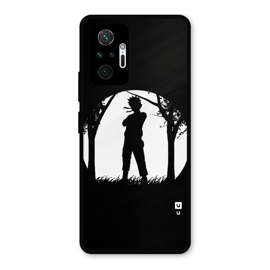 Naruto Silhouette Metal Back Case for Redmi Note 10 Pro