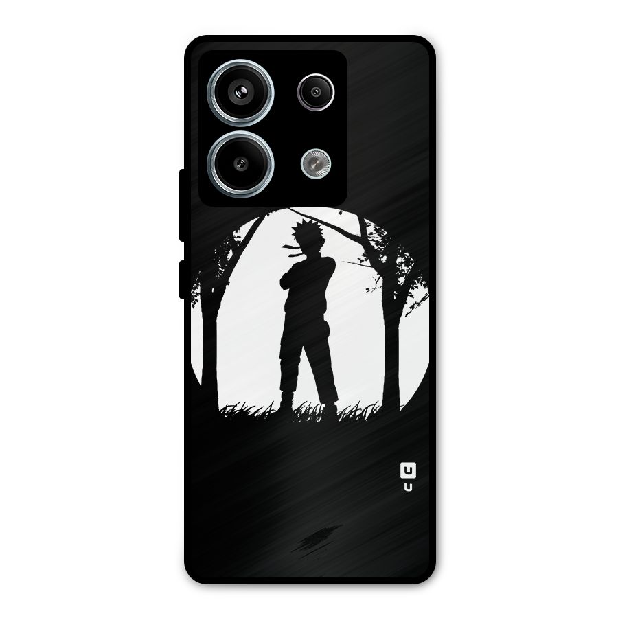 Naruto Silhouette Metal Back Case for Redmi Note 13 Pro 5G