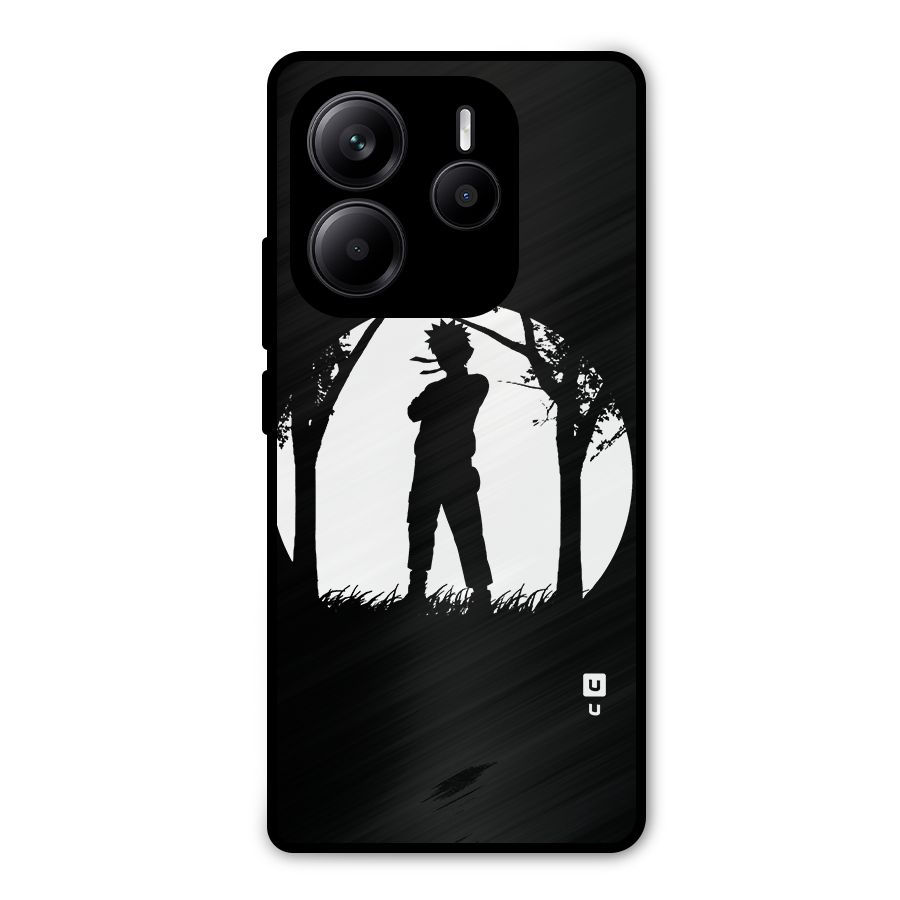 Naruto Silhouette Metal Back Case for Redmi Note 14 5G