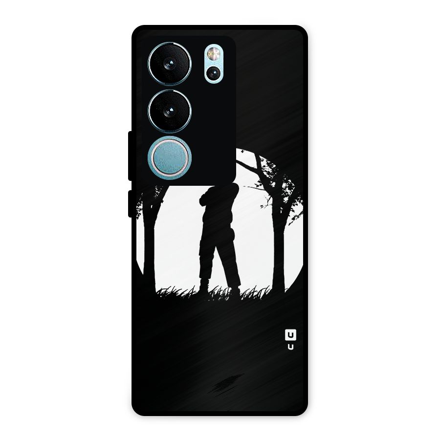 Naruto Silhouette Metal Back Case for Vivo V29 Pro