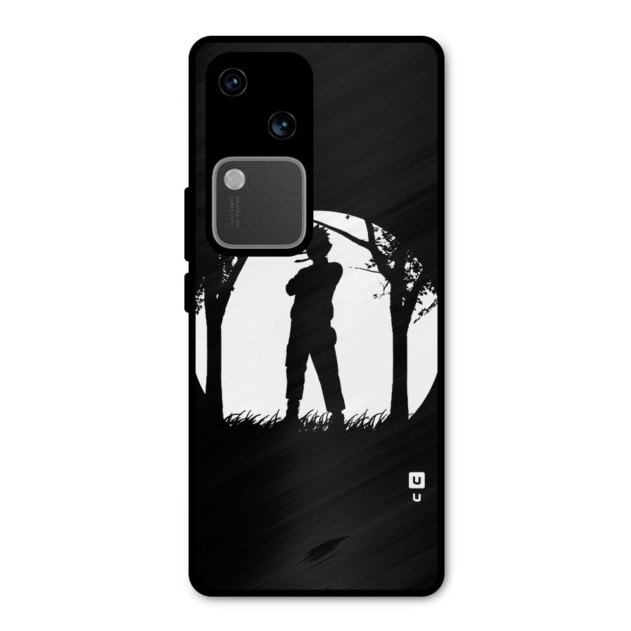 Naruto Silhouette Metal Back Case for Vivo V30
