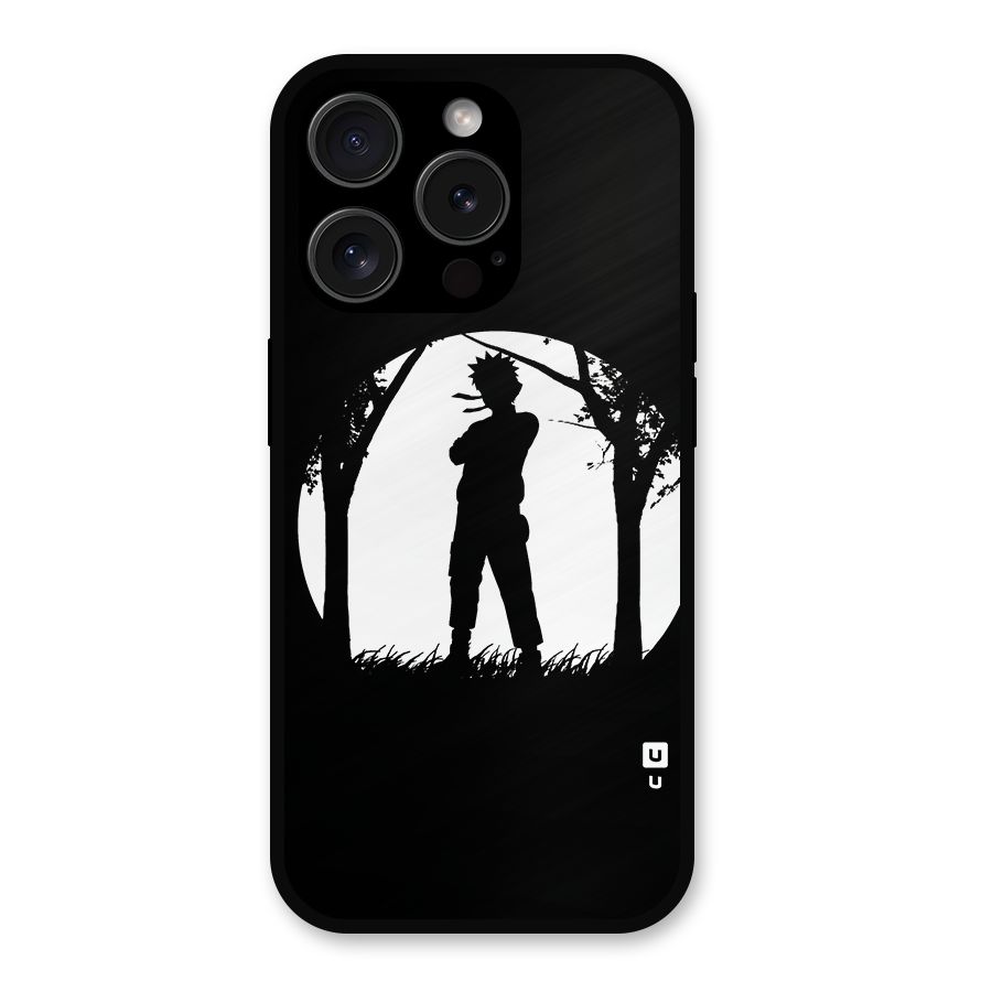 Naruto Silhouette Metal Back Case for iPhone 15 Pro