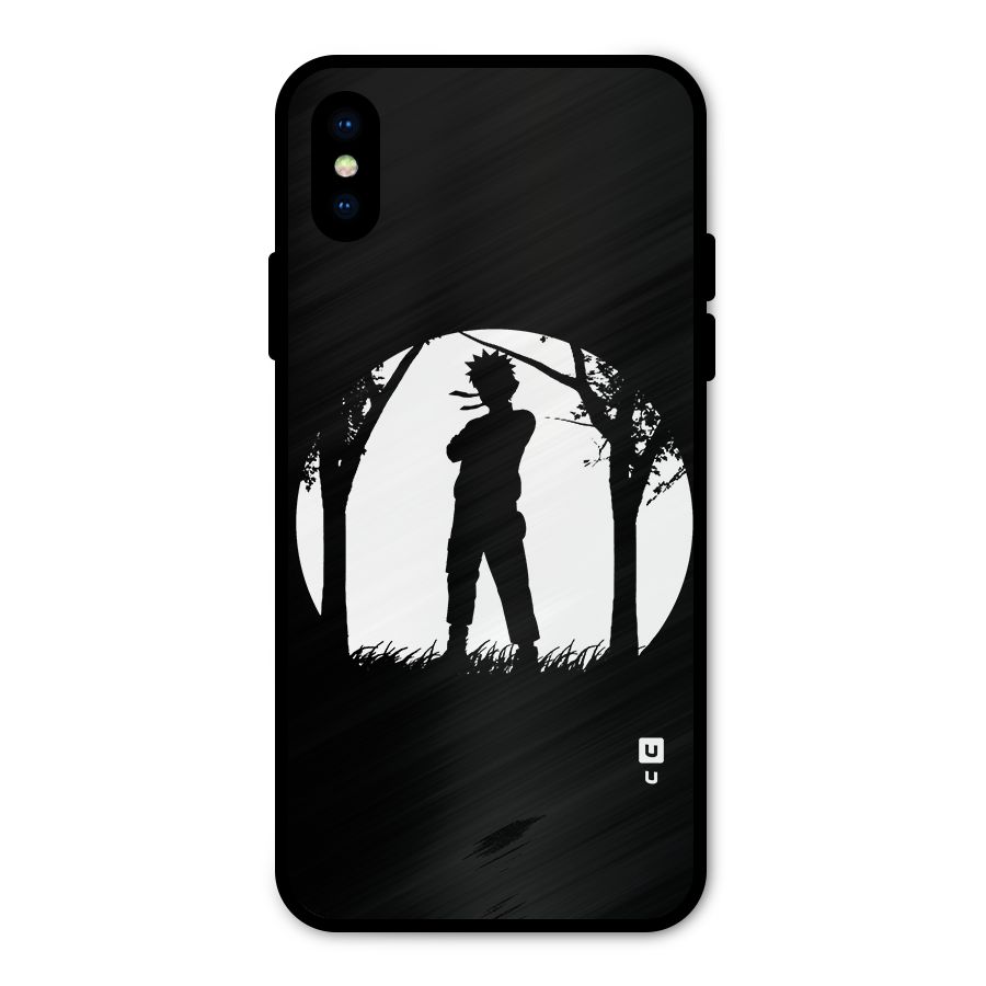 Naruto Silhouette Metal Back Case for iPhone XS