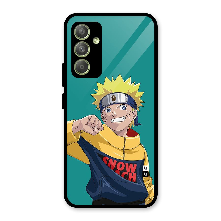 Naruto Snow Beach Art Glass Back Case for Galaxy A54