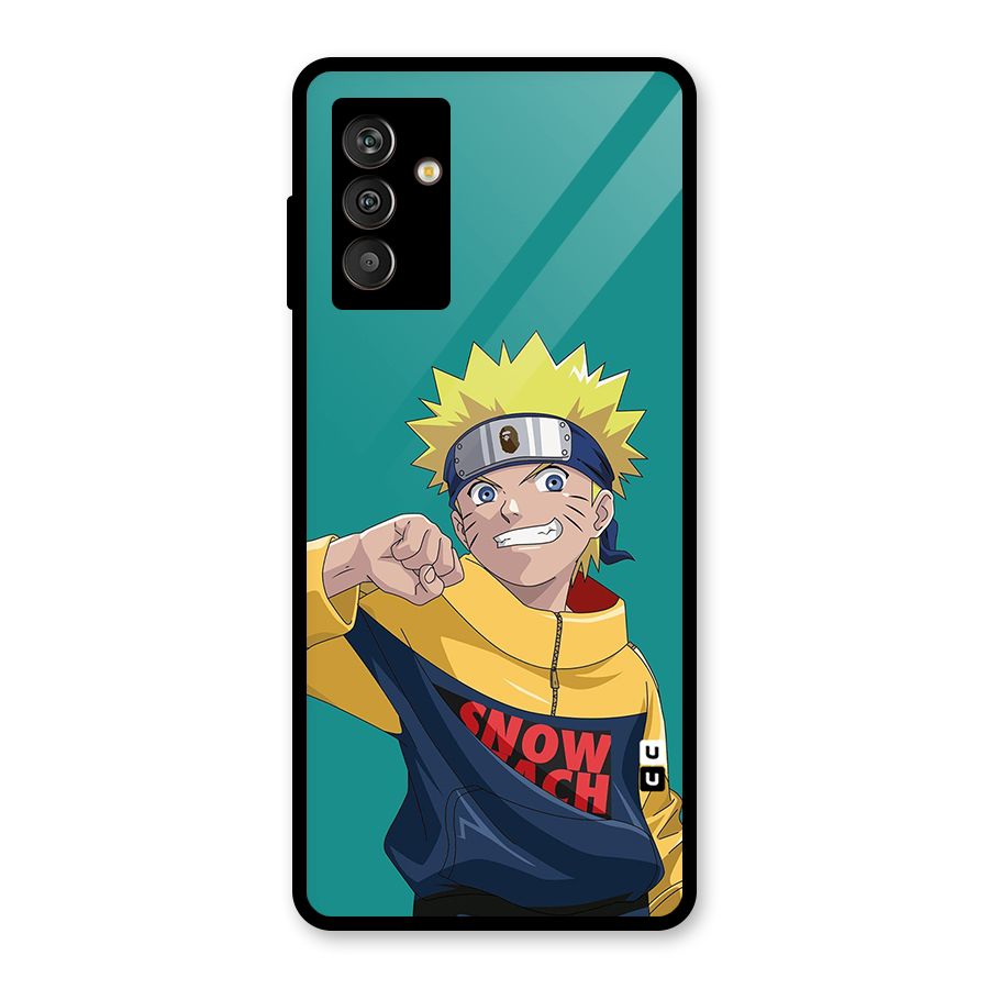 Naruto Snow Beach Art Glass Back Case for Galaxy M13