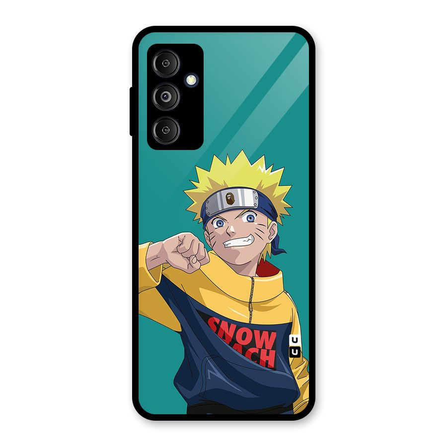 Naruto Snow Beach Art Glass Back Case for Galaxy M14 5G
