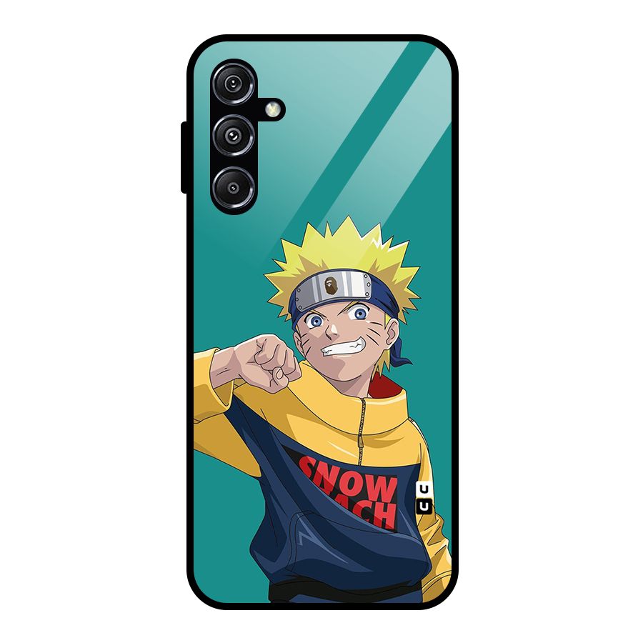 Naruto Snow Beach Art Glass Back Case for Galaxy M34 5G
