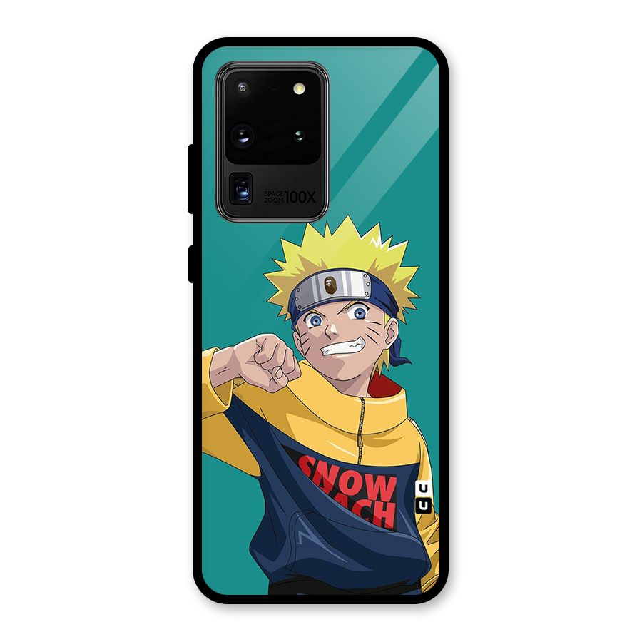 Naruto Snow Beach Art Glass Back Case for Galaxy S20 Ultra