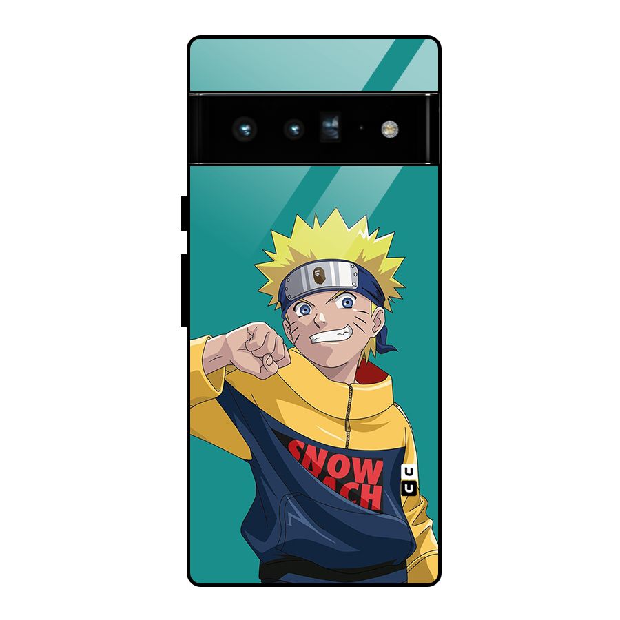 Naruto Snow Beach Art Glass Back Case for Google Pixel 6 Pro