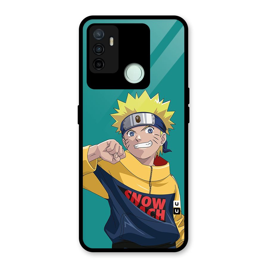 Naruto Snow Beach Art Glass Back Case for Oppo A53
