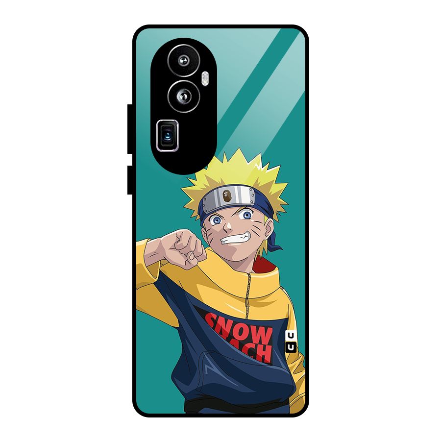 Naruto Snow Beach Art Glass Back Case for Oppo Reno10 Pro Plus