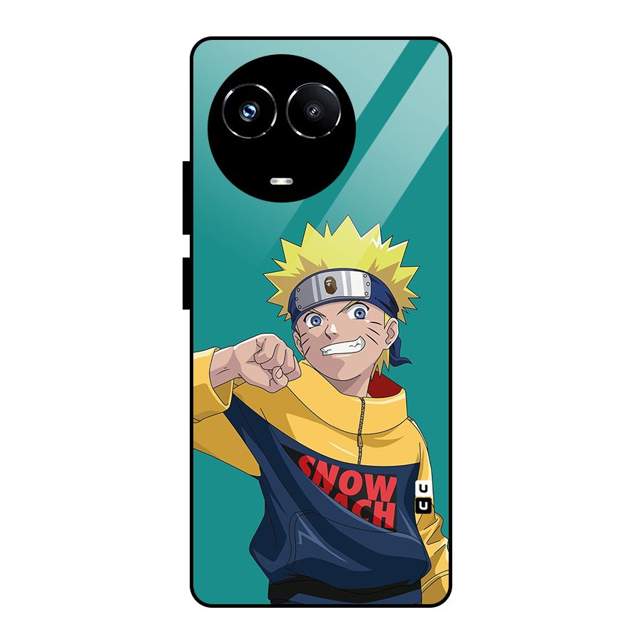 Naruto Snow Beach Art Glass Back Case for Realme 11X
