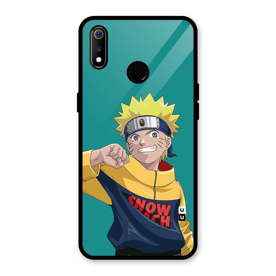 Naruto Snow Beach Art Glass Back Case for Realme 3