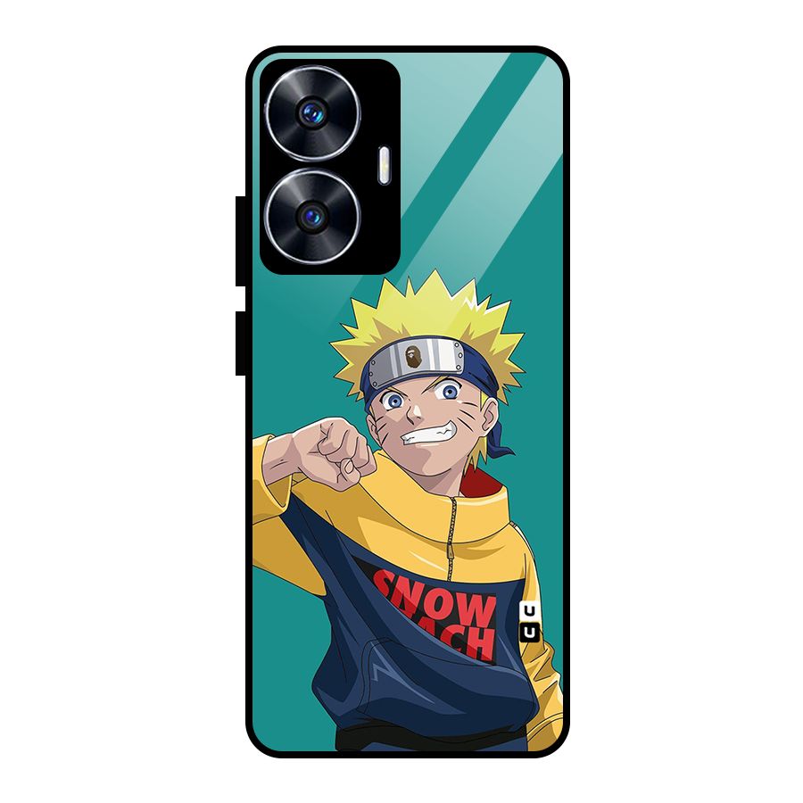 Naruto Snow Beach Art Glass Back Case for Realme Narzo N55
