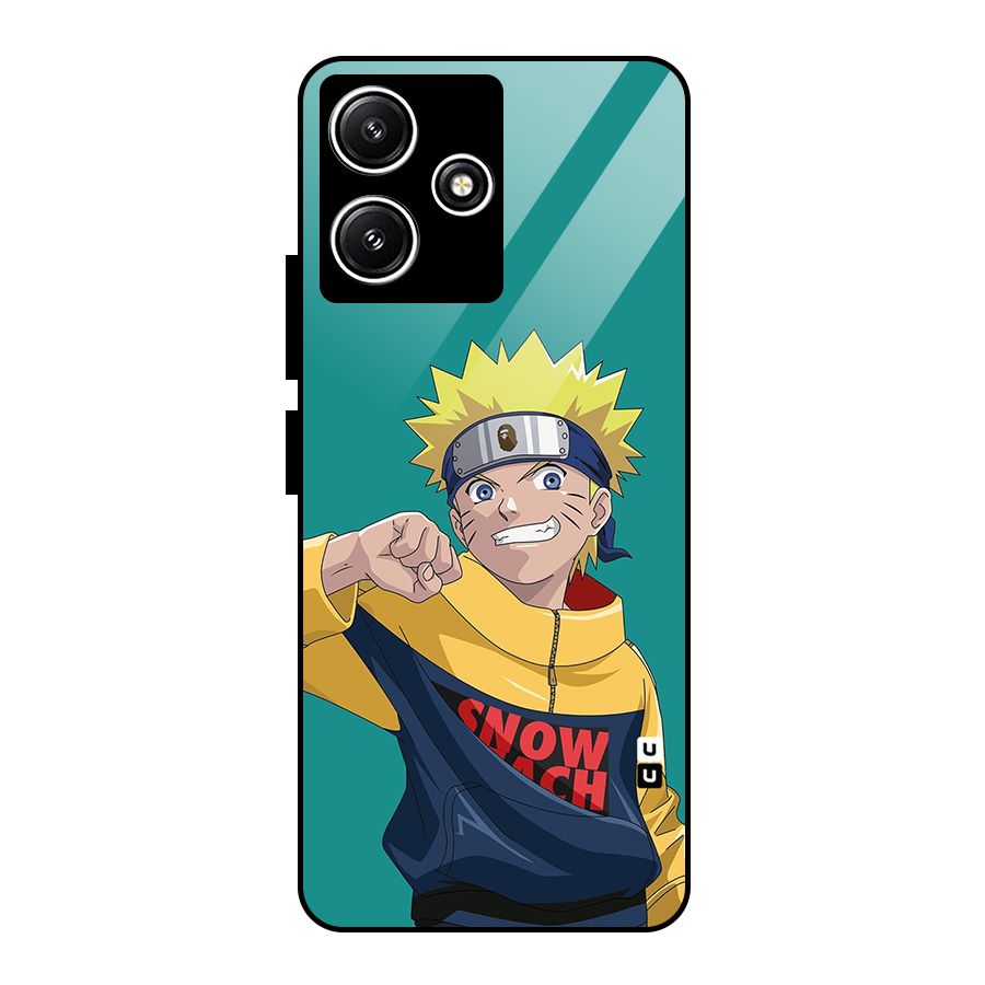 Naruto Snow Beach Art Glass Back Case for Redmi 12 5G