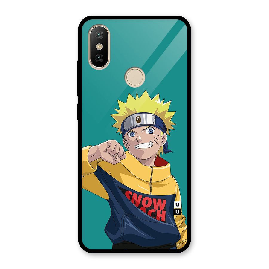 Naruto Snow Beach Art Glass Back Case for Redmi A2