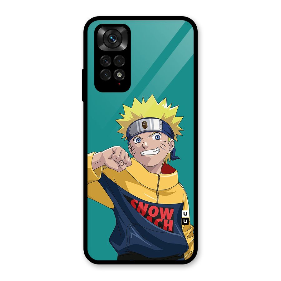 Naruto Snow Beach Art Glass Back Case for Redmi Note 11S