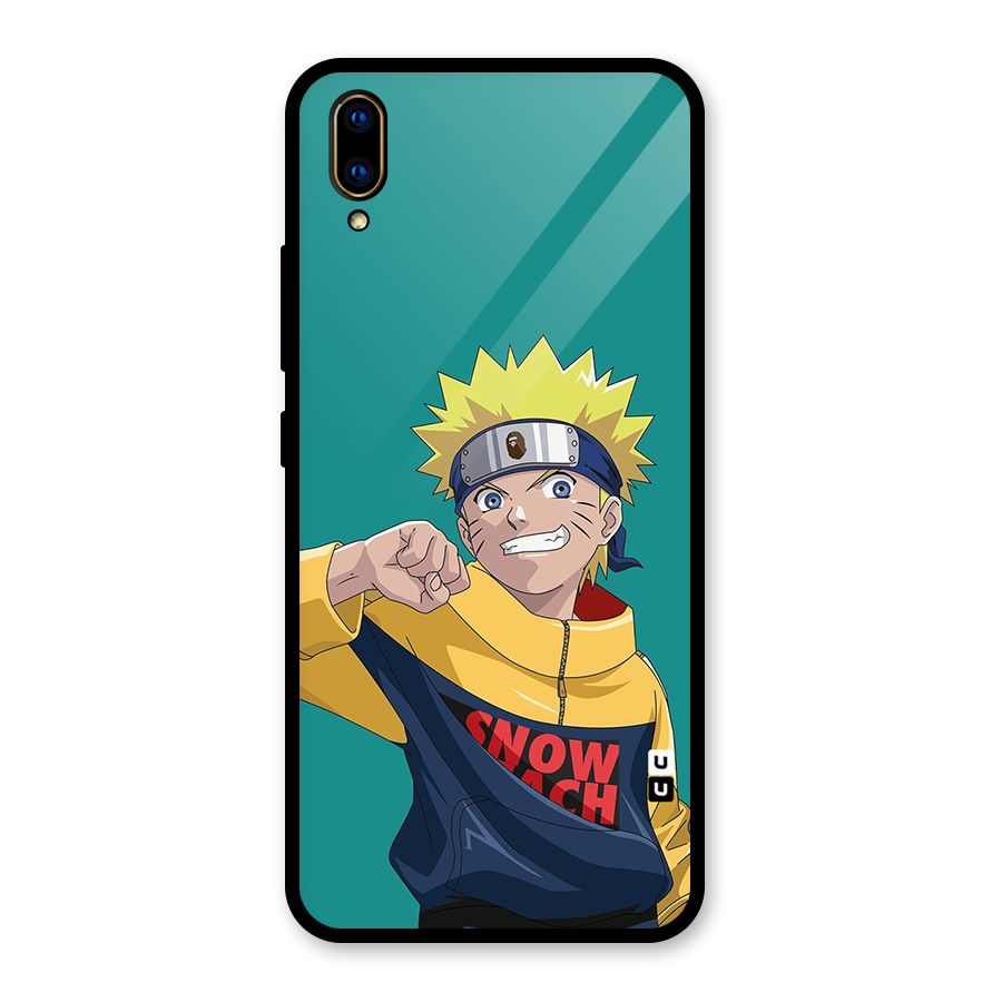 Naruto Snow Beach Art Glass Back Case for Vivo V11 Pro
