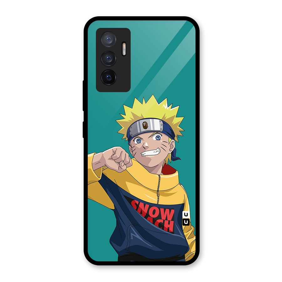 Naruto Snow Beach Art Glass Back Case for Vivo V23e