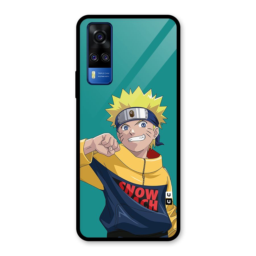 Naruto Snow Beach Art Glass Back Case for Vivo Y31