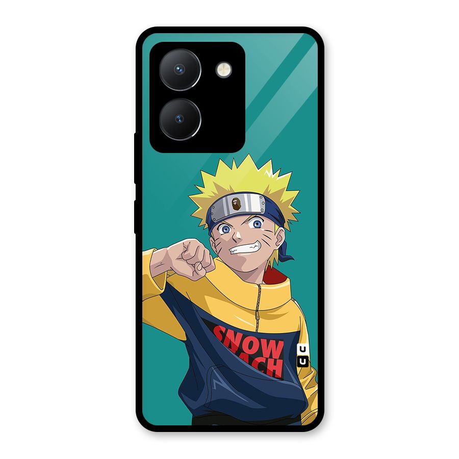 Naruto Snow Beach Art Glass Back Case for Vivo Y36