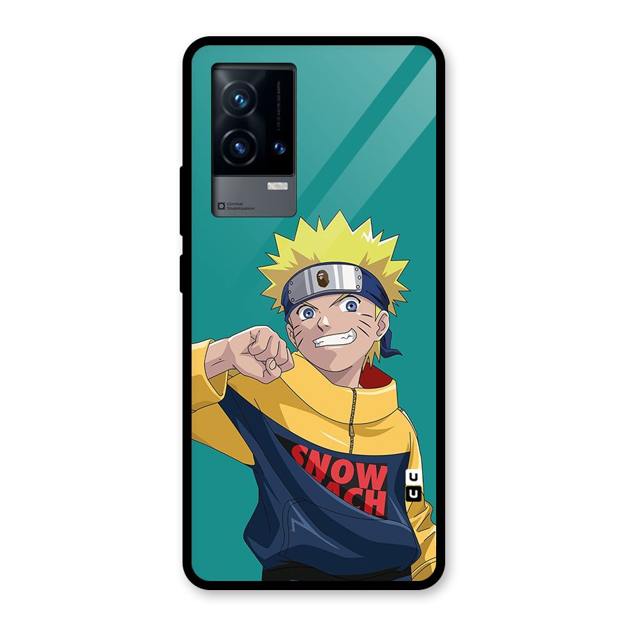 Naruto Snow Beach Art Glass Back Case for iQOO 9 5G