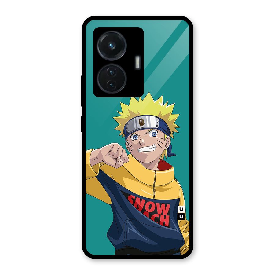 Naruto Snow Beach Art Glass Back Case for iQOO Z6 44W
