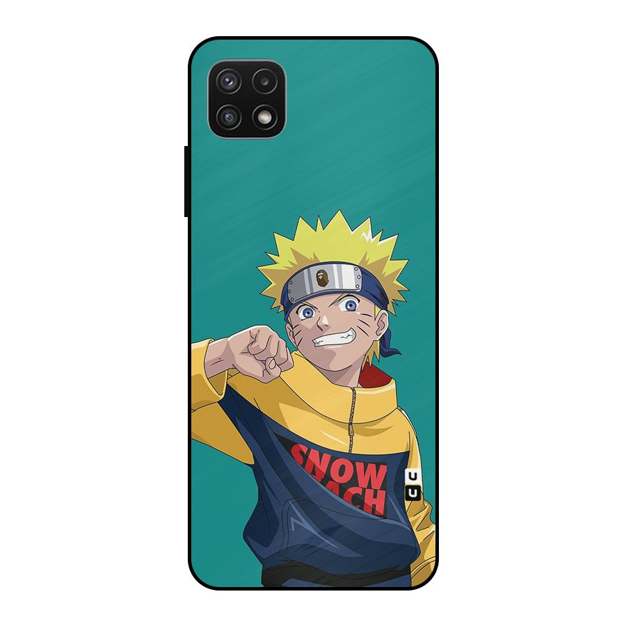 Naruto Snow Beach Art Metal Back Case for Galaxy A22 5G