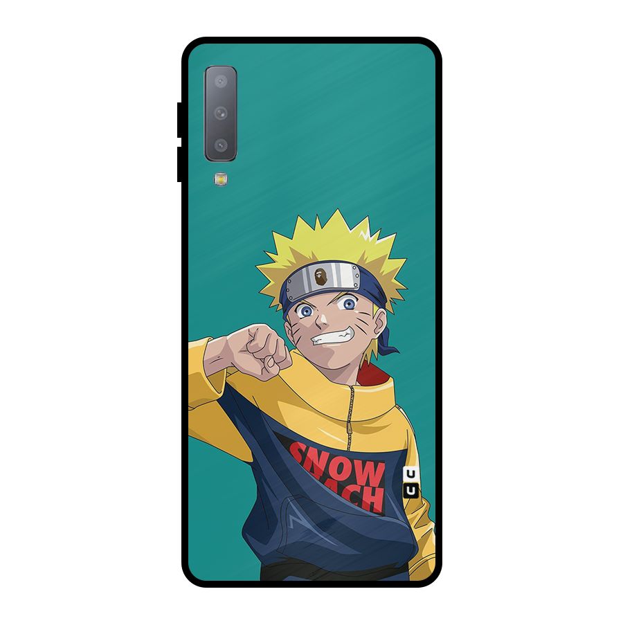 Naruto Snow Beach Art Metal Back Case for Galaxy A7 (2018)