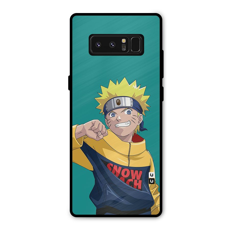 Naruto Snow Beach Art Metal Back Case for Galaxy Note 8