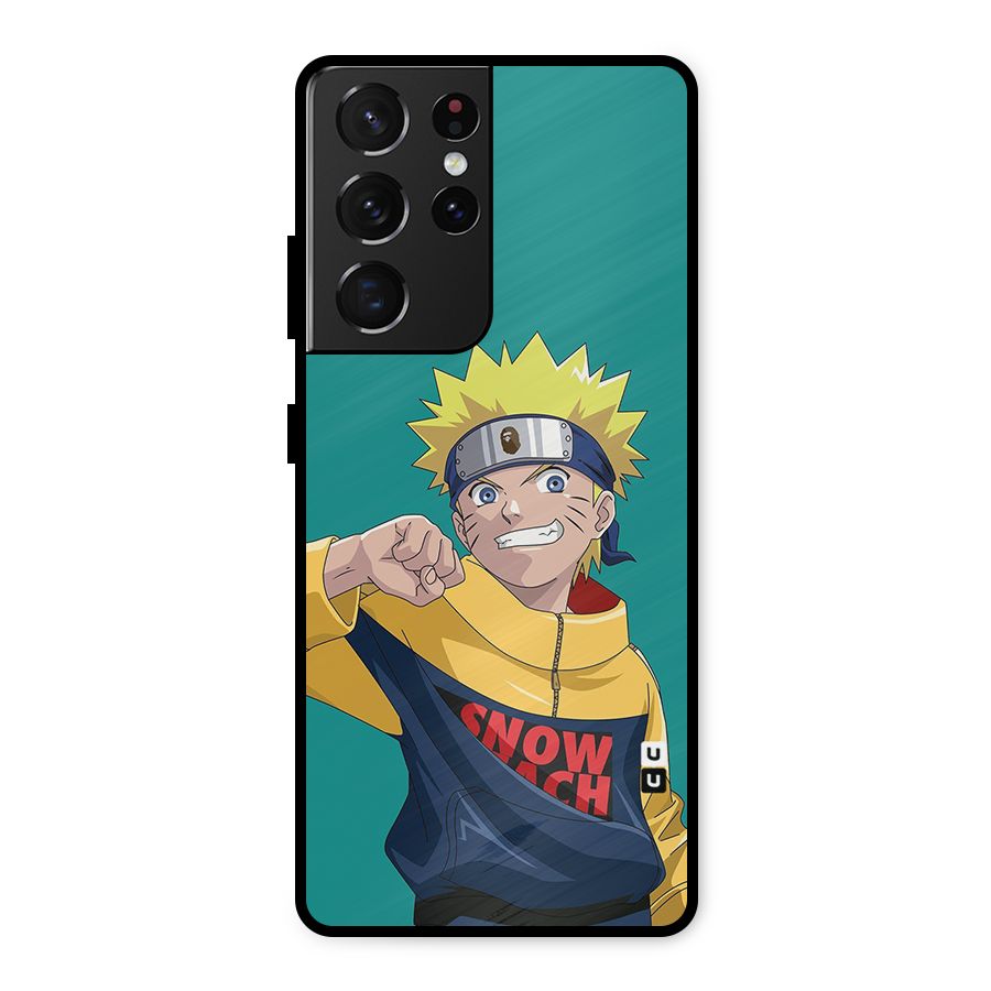Naruto Snow Beach Art Metal Back Case for Galaxy S21 Ultra 5G