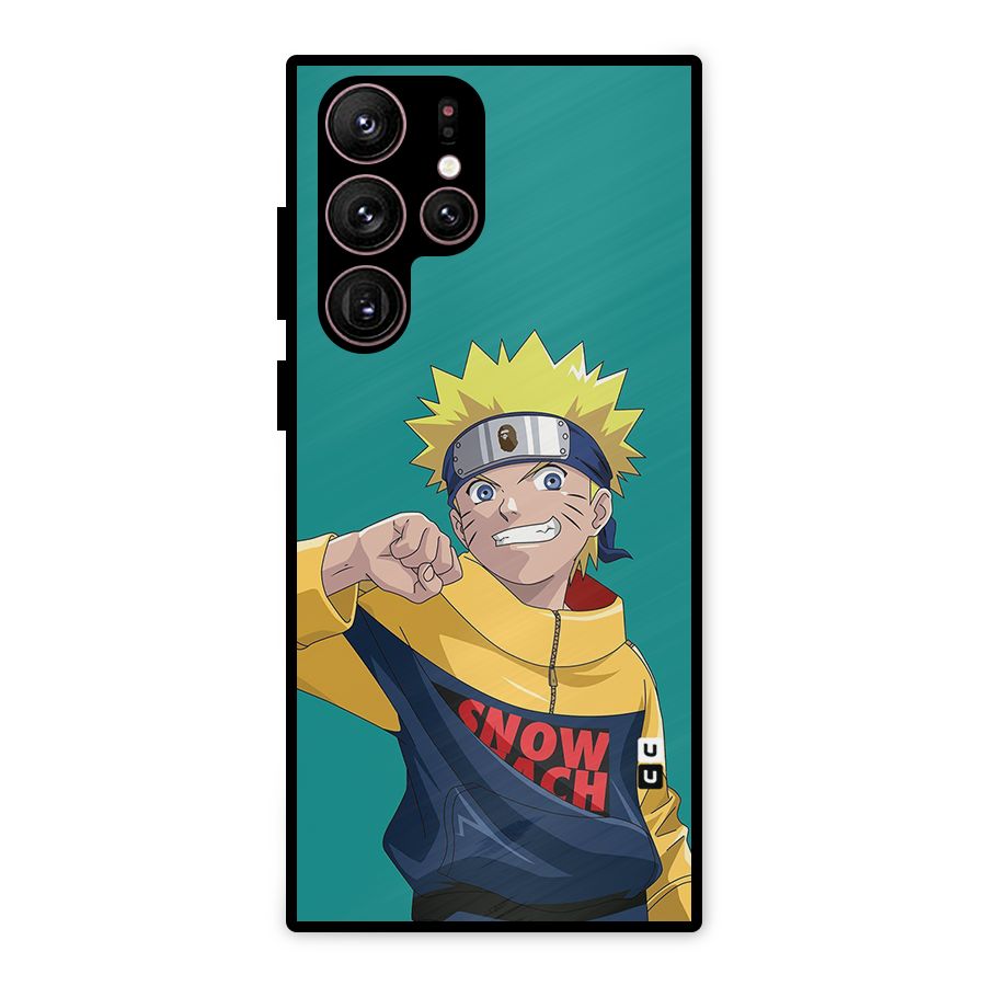 Naruto Snow Beach Art Metal Back Case for Galaxy S22 Ultra 5G