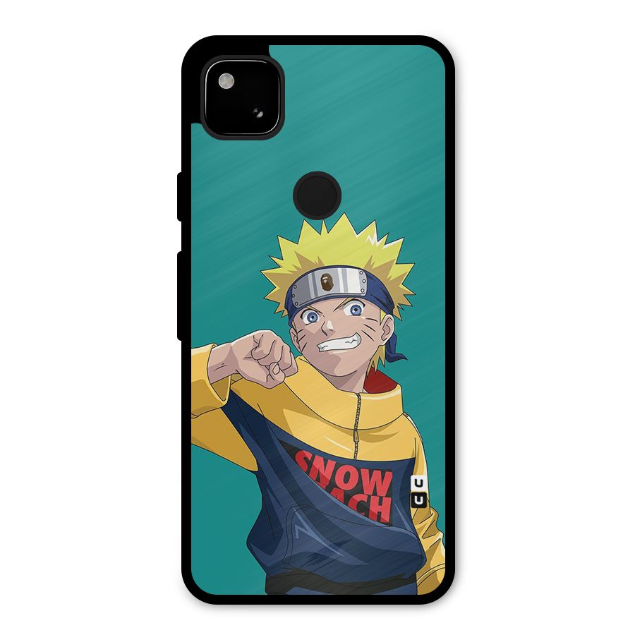 Naruto Snow Beach Art Metal Back Case for Google Pixel 4a