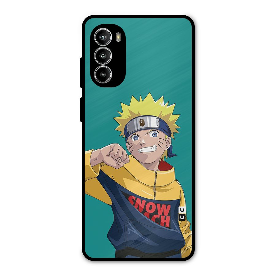Naruto Snow Beach Art Metal Back Case for Moto G52