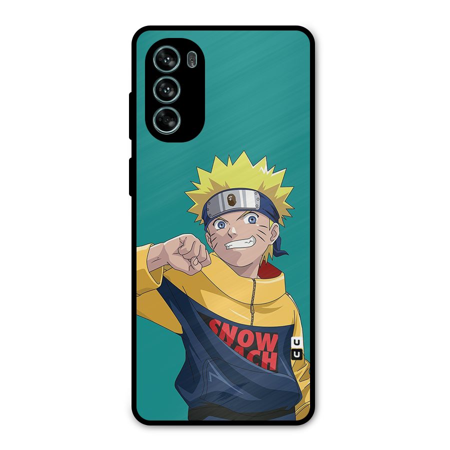 Naruto Snow Beach Art Metal Back Case for Moto G62