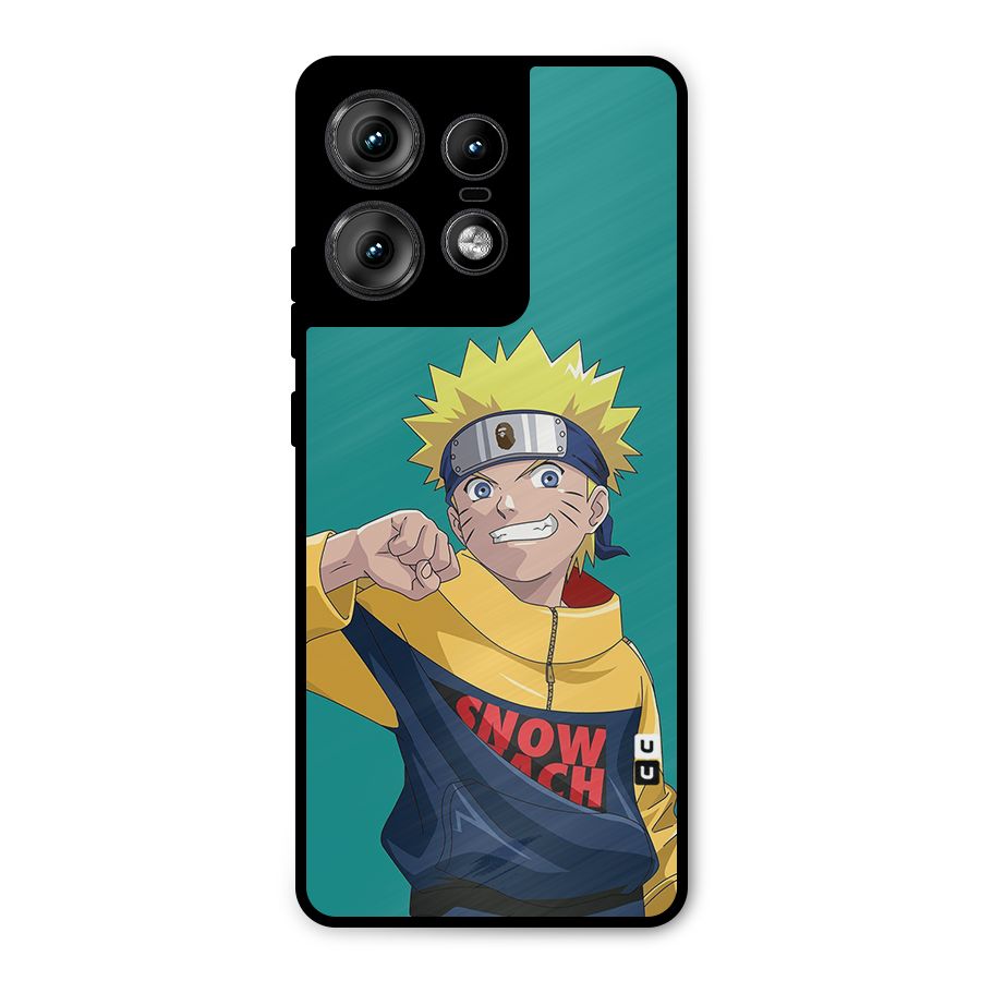 Naruto Snow Beach Art Metal Back Case for Motorola Edge 50 Pro