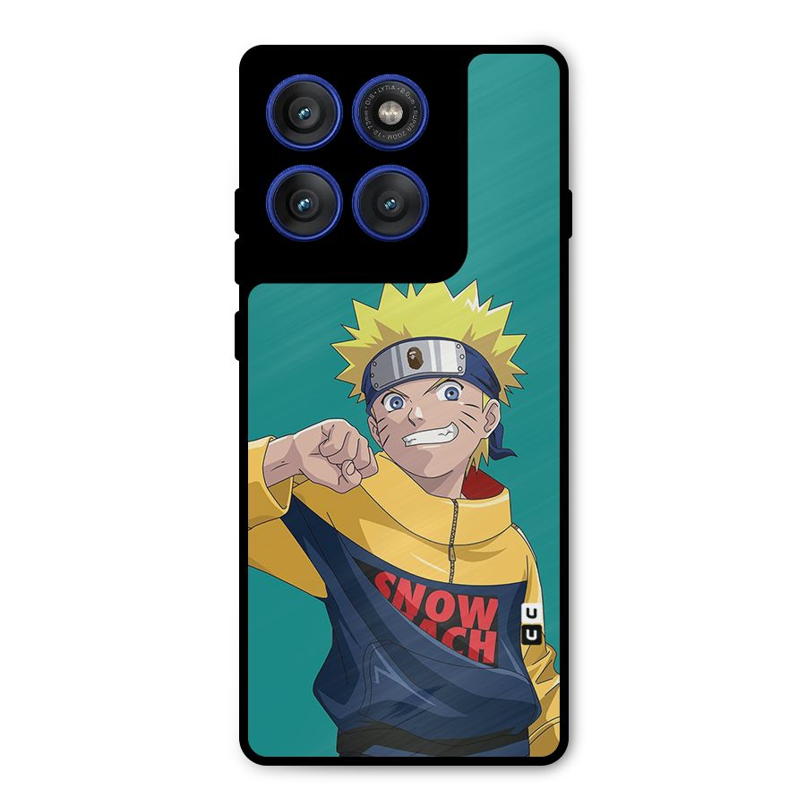 Naruto Snow Beach Art Metal Back Case for Motorola Edge 60 Pro