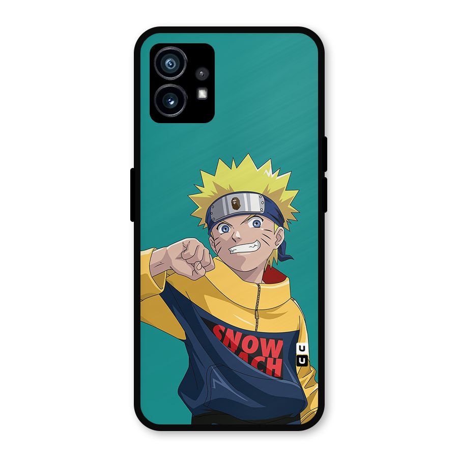 Naruto Snow Beach Art Metal Back Case for Nothing Phone 1