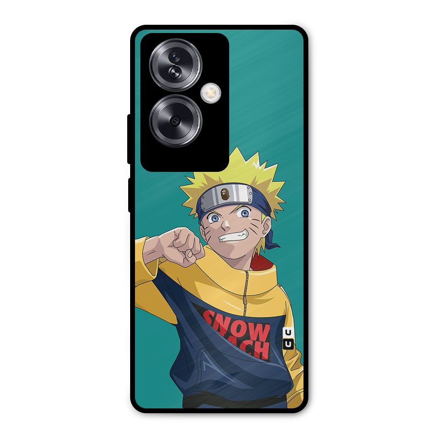 Naruto Snow Beach Art Metal Back Case for Oppo A79 5G